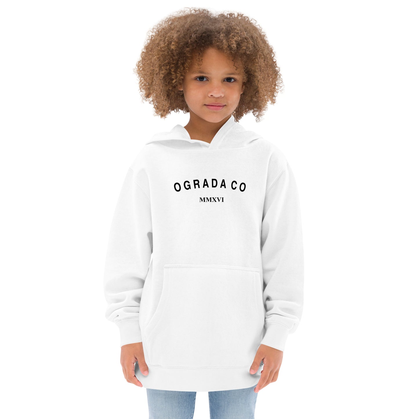 Kids fleece hoodie Black Print