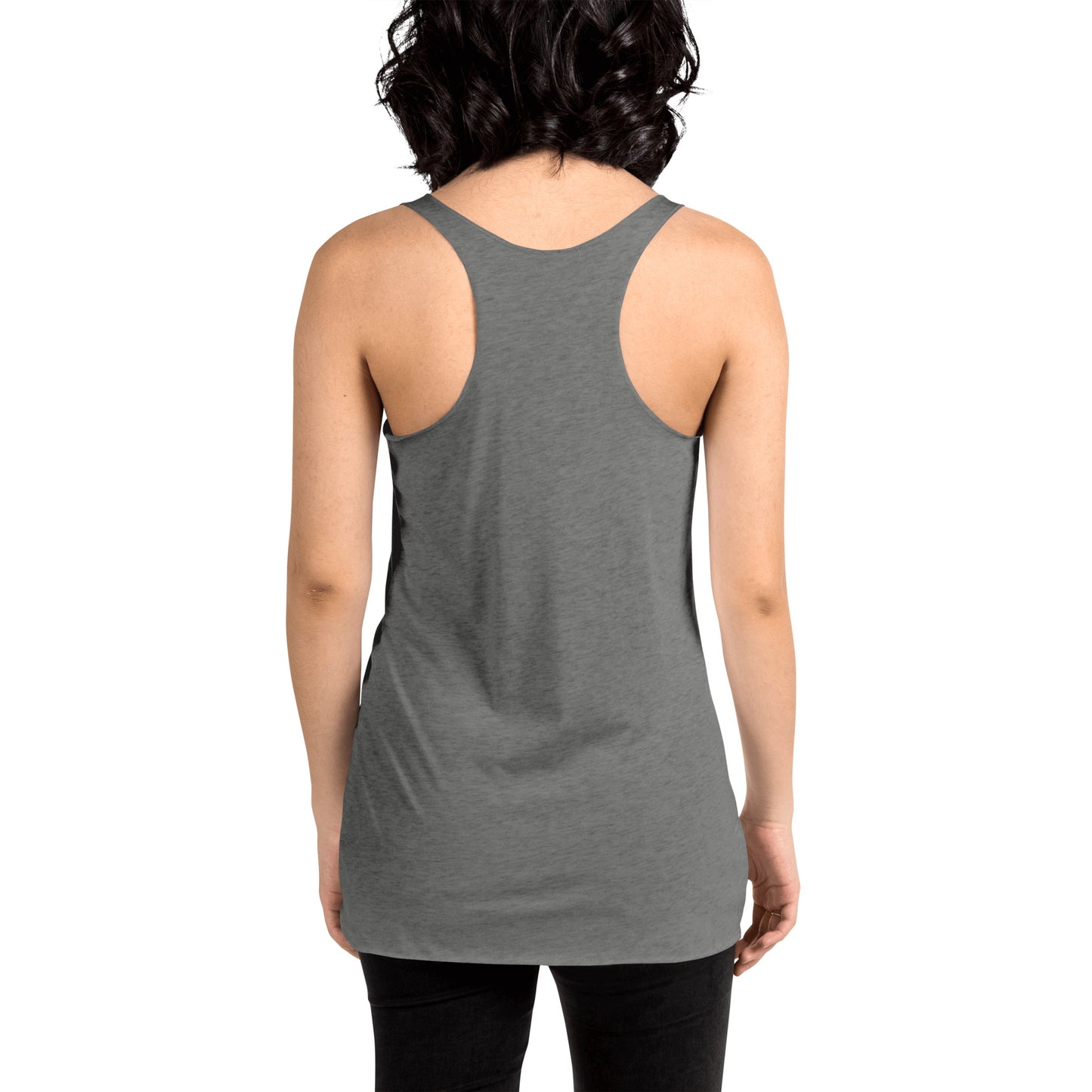 Women's Racerback Tank White Print